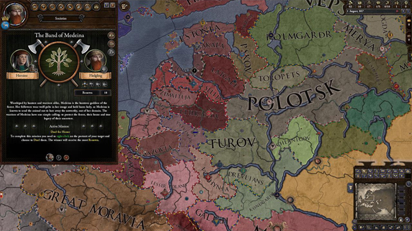 Two bands are display against a map